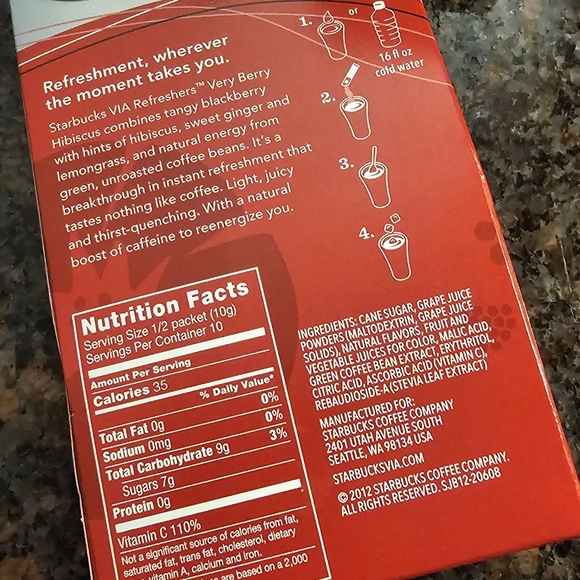 Starbucks Via Refresher Very Berry - Picture 2 of 3